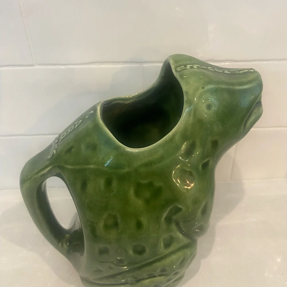 Restoration Hardware Grenouille Paris Ceramic Frog Pitcher made in Portugal